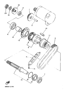 XJ600S Муфта стартера