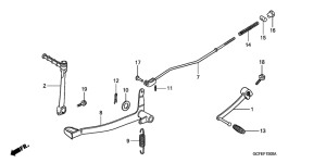 CRF70F Brake pedal assy