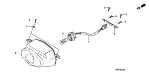 CBF125M Taillight unit ass`y