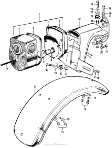 CT70 Taillight + rear fender