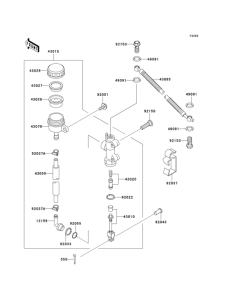 EX250 Задний торм цилиндр