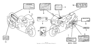 RVT1000R Caution label ('02-'05)