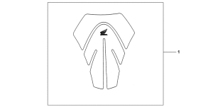 CB600F (ABS) Tank pad / fuel lid