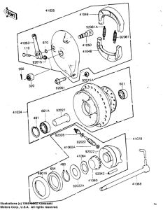 KDX175 Front hub / brake