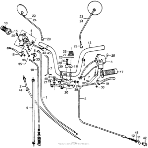 PA50 Handlebar + cables + switches