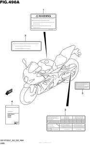 GSX-R1000 Label (Gsx-R1000L7 E03)