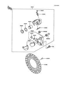 KX500 Задний тормоз