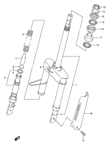 AE50 Вилка передней оси