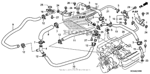 GL1800 (ABS) Патрубки охлаждения