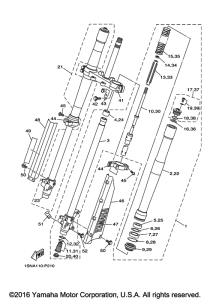 YZ85G Передняя вилка