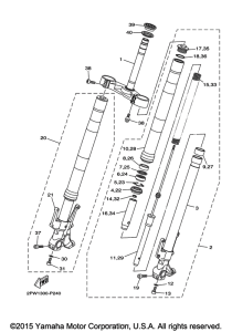 XP500F Передняя вилка