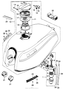 SL350 Топливный бак 1