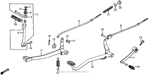 Z50R Brake pedal + kick starter arm + gearshift pedal