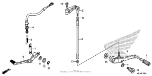 CBR600RR (ABS) Brake pedal + change pedal