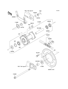 KX65 Задняя ступица колеса