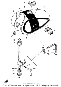 GT80MXB Топливный бак