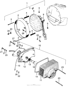 C70 Headlight + tailight