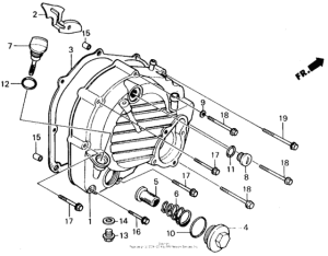 CH250 Крышка картера правая