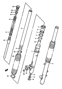 DR350 Передняя вилка