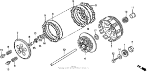 CR125R Сцепление