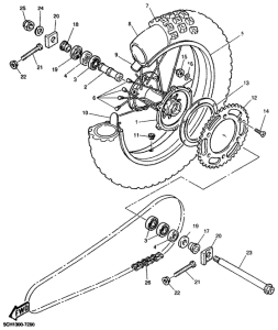 TT600R Переднее колесо