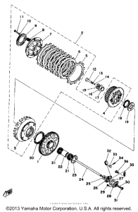 TZ250D Сцепление