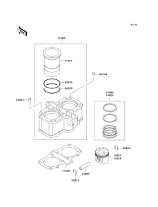 EN500 Цилиндр и поршни