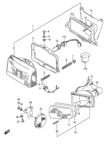 AE50 Headlamp - front turnsignal