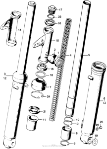 SL125 Передняя вилка