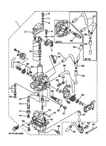 TW200E Carburetor assy
