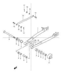 TU125 Маятник задний