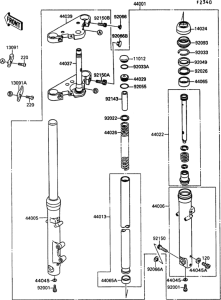 VN1500 Передняя вилка
