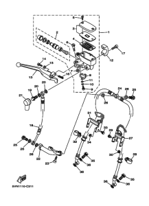 XV1700AS XV17AMW Передний тормозной цилиндр