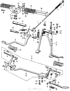 CL350 Brake pedal + step + stand