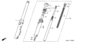 CG125ES Вилка передней оси