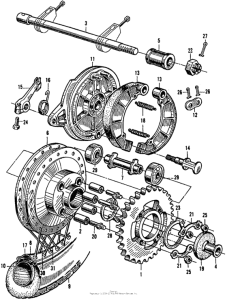 CB160 Cb / cl160rear wheel