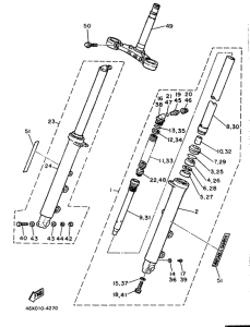 FZ600 Передняя вилка