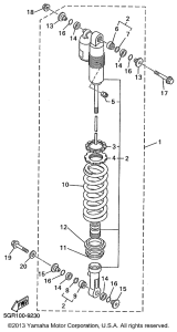 YZ400FL Задняя подвеска