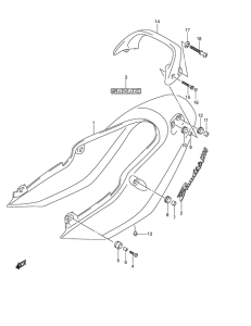 GSF1200S Обтекатель сидения