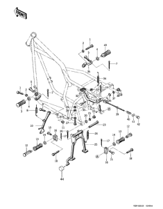 KZ400 Footrests / stands / brake pedal