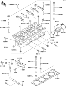 ZX750 Головка цилиндров