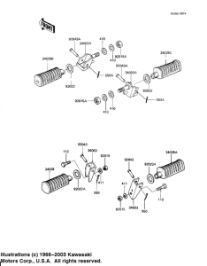 KZ1100 Подножки