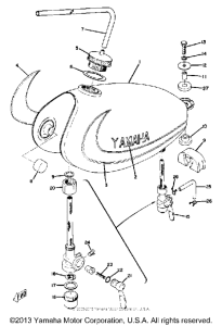 YZ80A Топливный бак