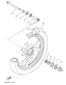 TZR50 Переднее колесо