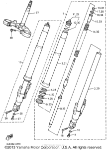 FZR1000GC Передняя вилка