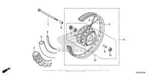 CRF50F Переднее колесо