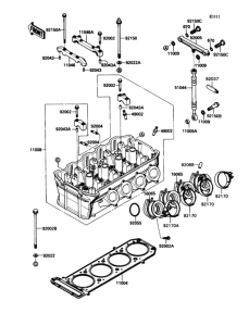 ZX1100 Головка цилиндров