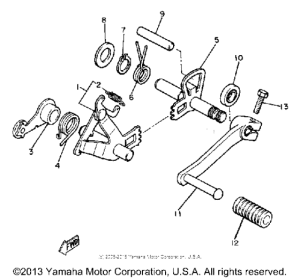 XJ650H Shift shaft pedal