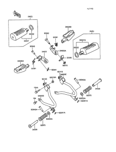 KL250 Подножки
