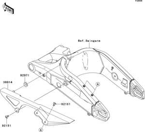 ZX600 Крышка цепи привода